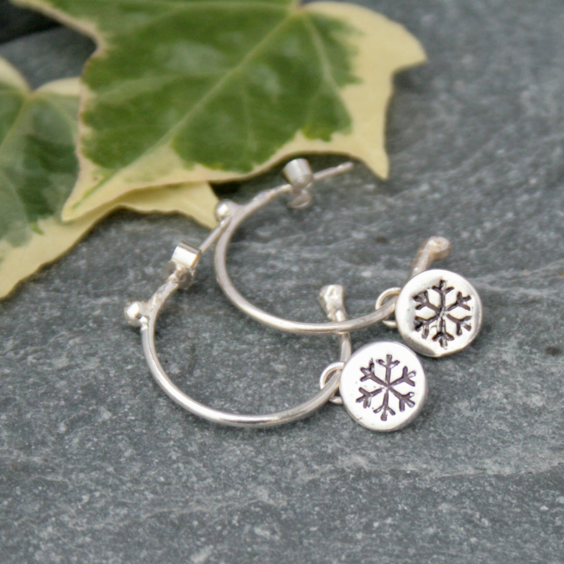 Sterling hot sale snowflake earrings