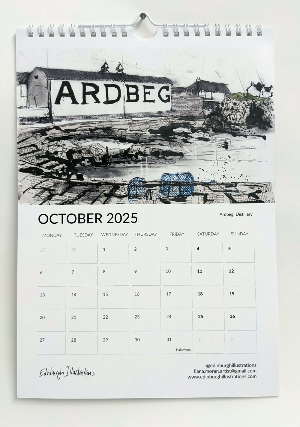 Distilleries of Scotland 2025 Calendar