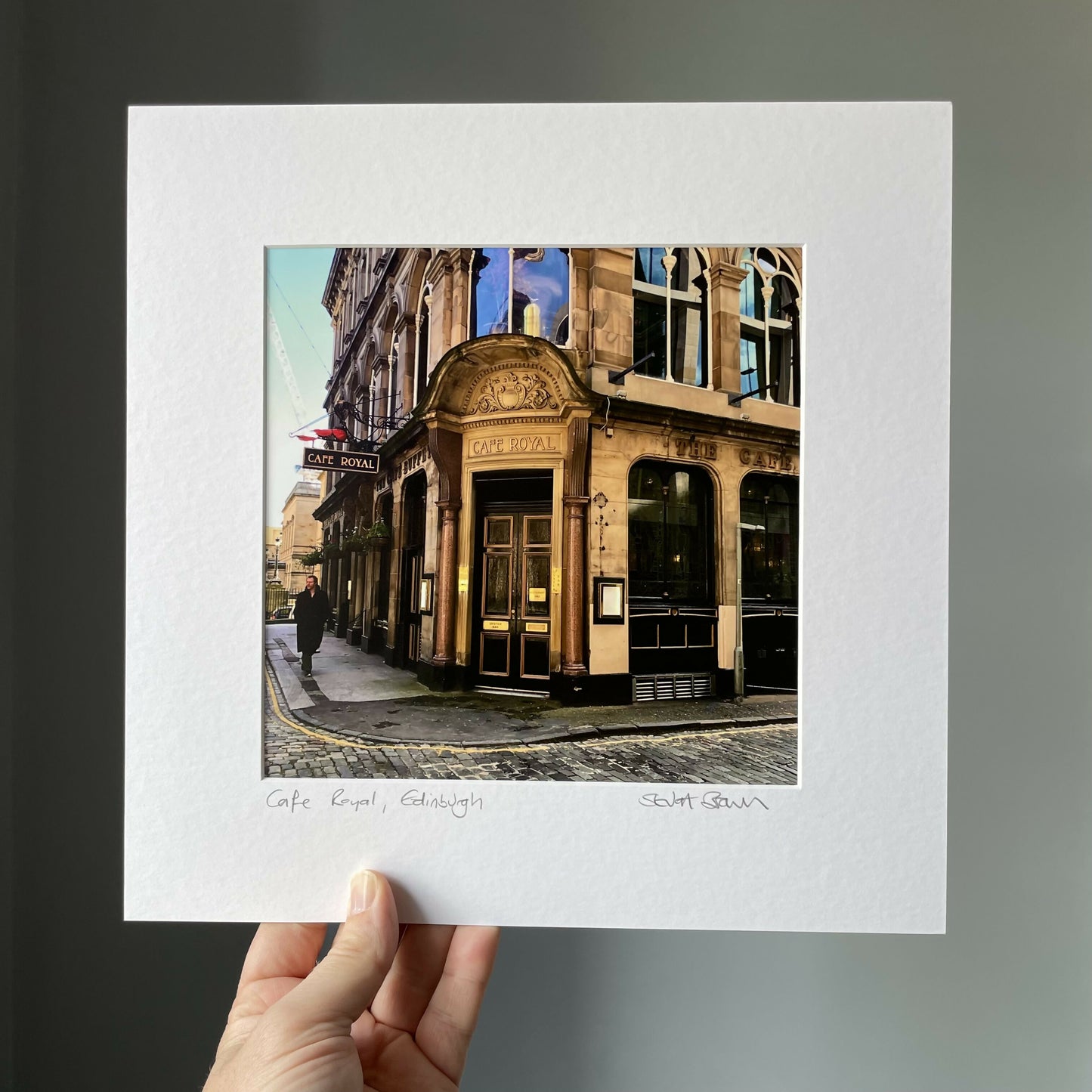 Cafe Royal print Edinburgh print - signed square mounted print 30 x 30cm - Stuart Brown Photography - FREE DELIVERY