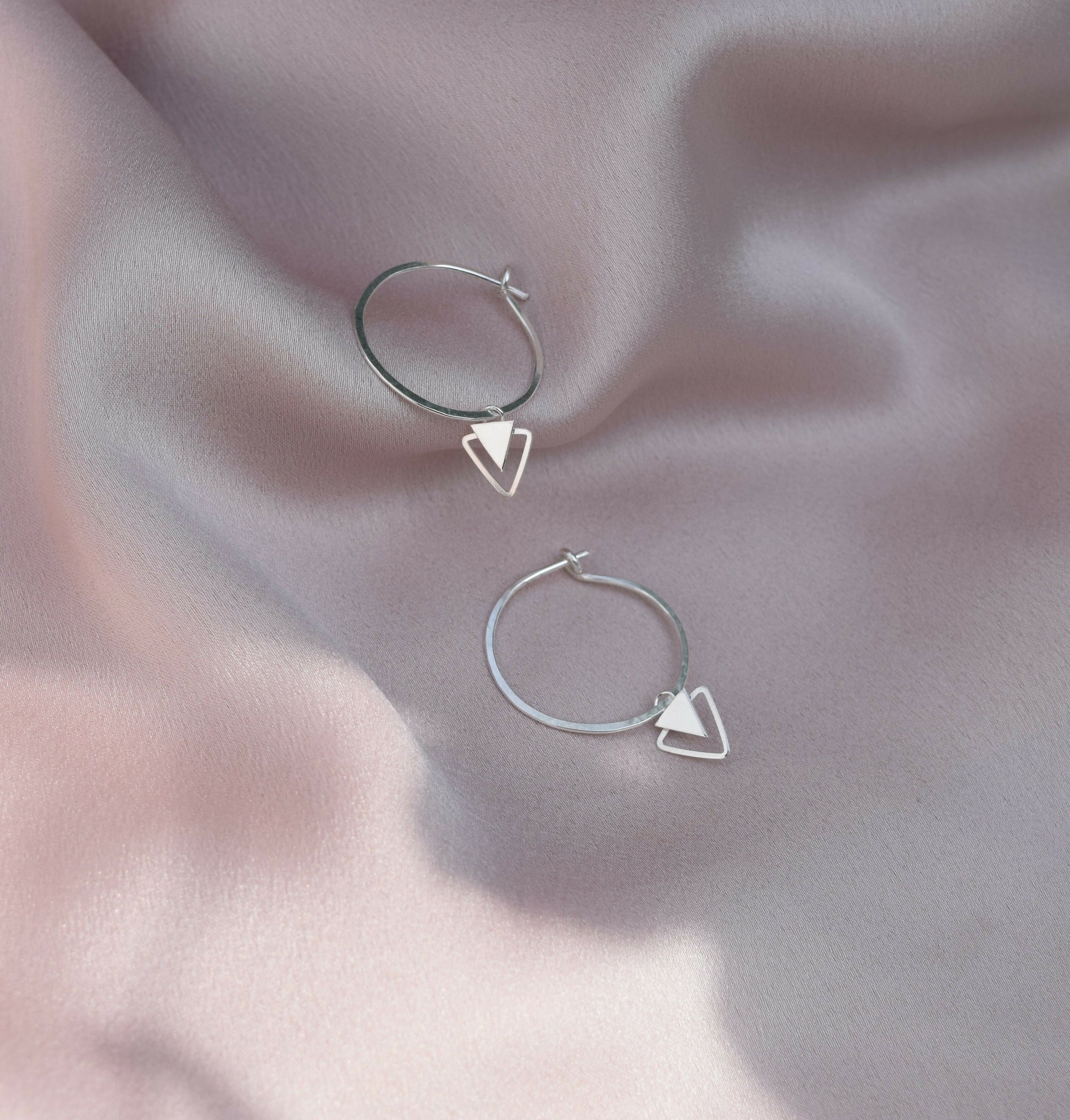 MUKA studio Double Triangle Hoop earrings