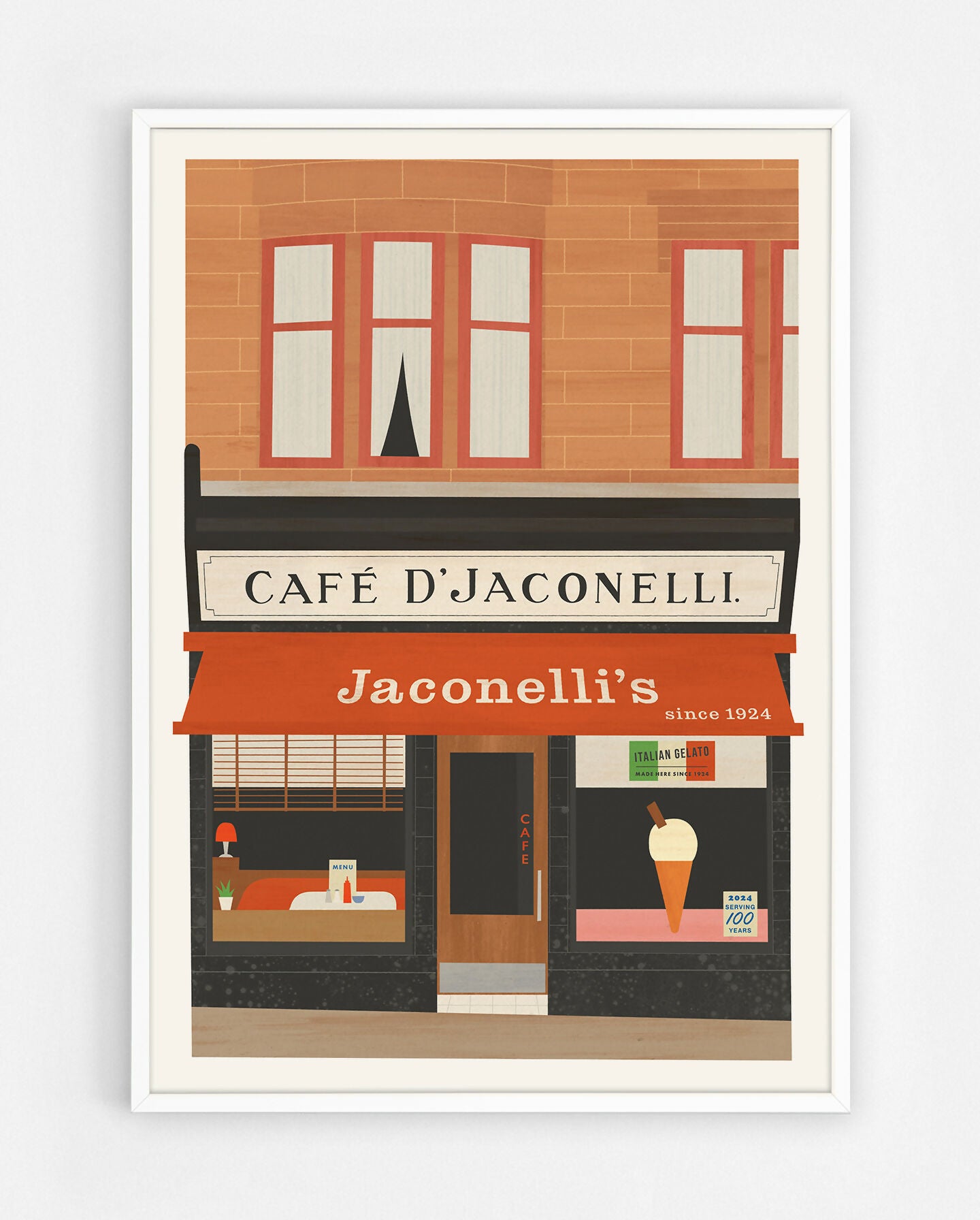 Café d'Jaconelli. Jaconelli's Café Art Print.