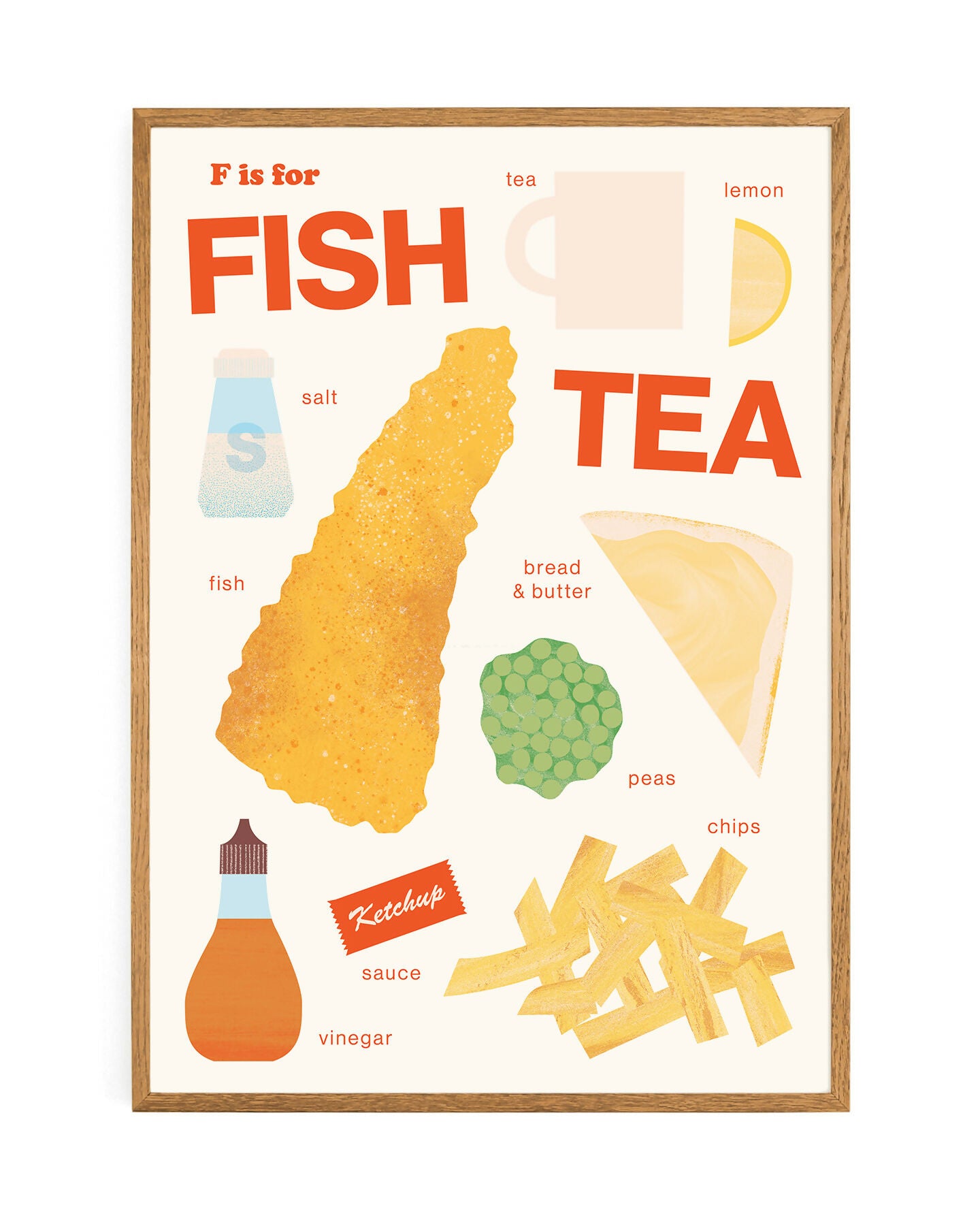 Scottish Fish Tea. Fish & Chips Illustration