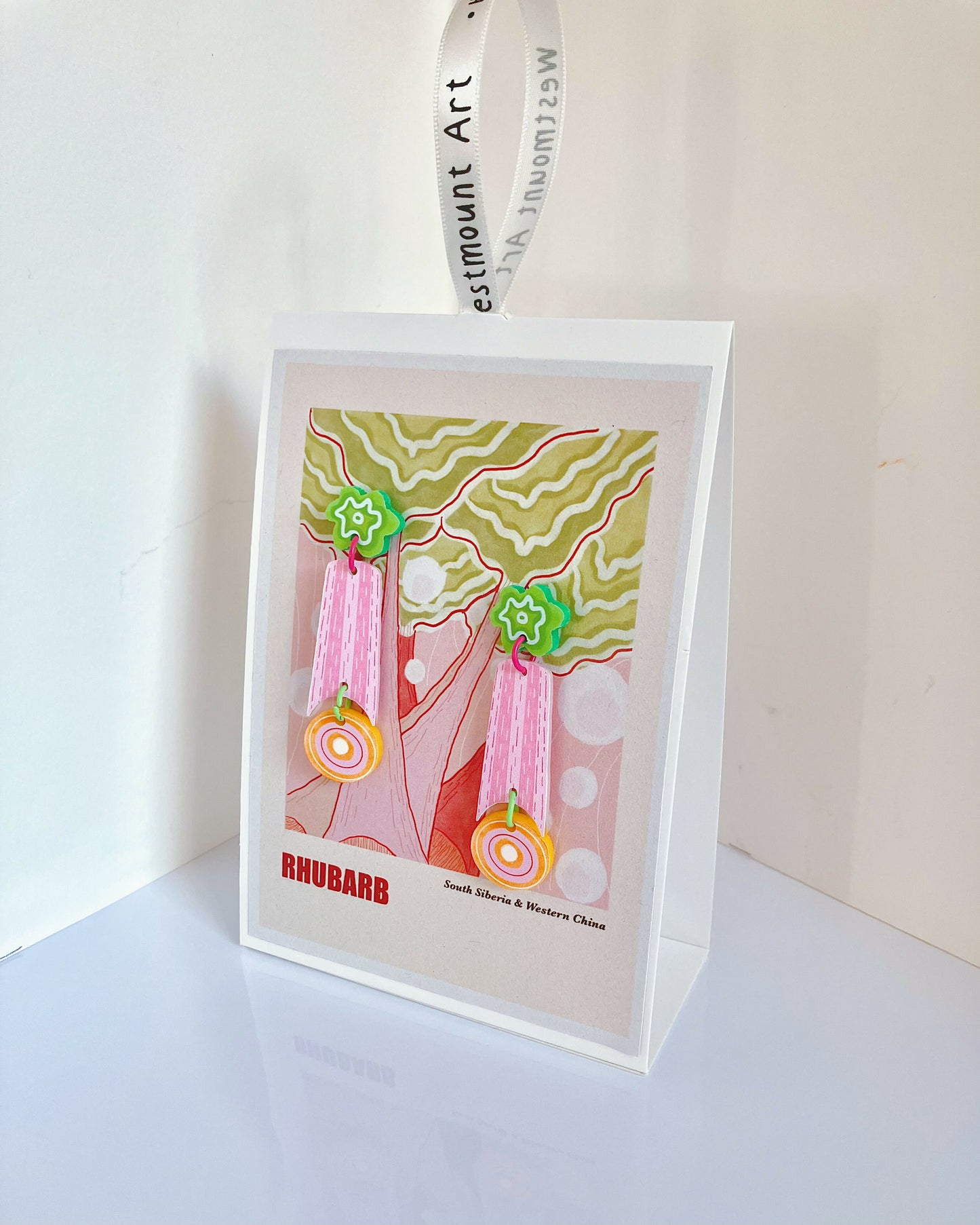 Rhubarb Illustration Earrings