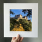 Edinburgh Castle print - Colour Edinburgh print - signed square mounted print 30 x 30cm - Stuart Brown Photography - FREE DELIVERY