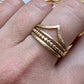 Set of 9ct solid hold stacking rings