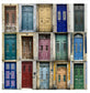 ‘Old Doors of Porto’ signed square mounted print 30 x 30cm FREE DELIVERY