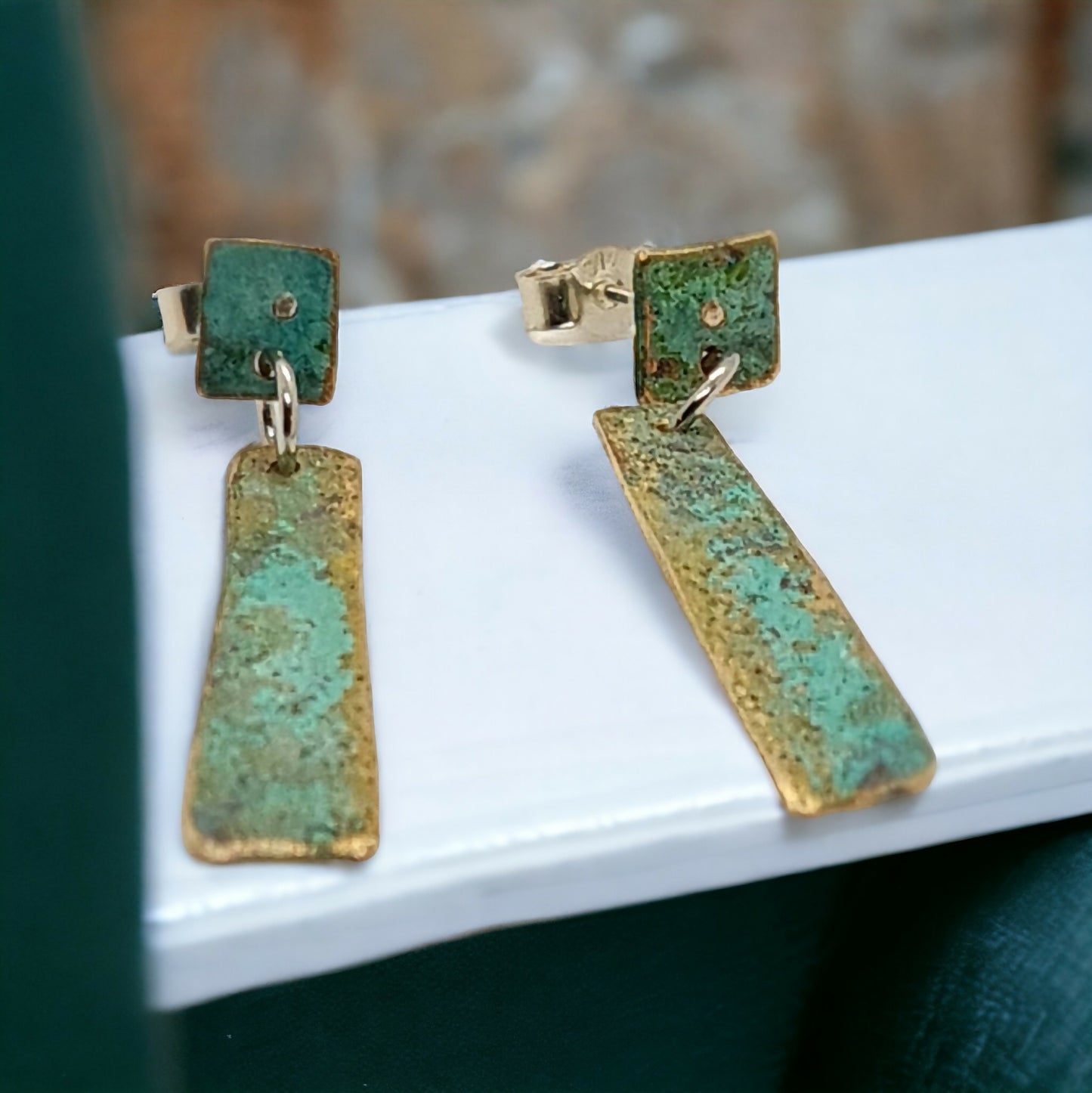 Drop earrings, Geometric Found-beneath