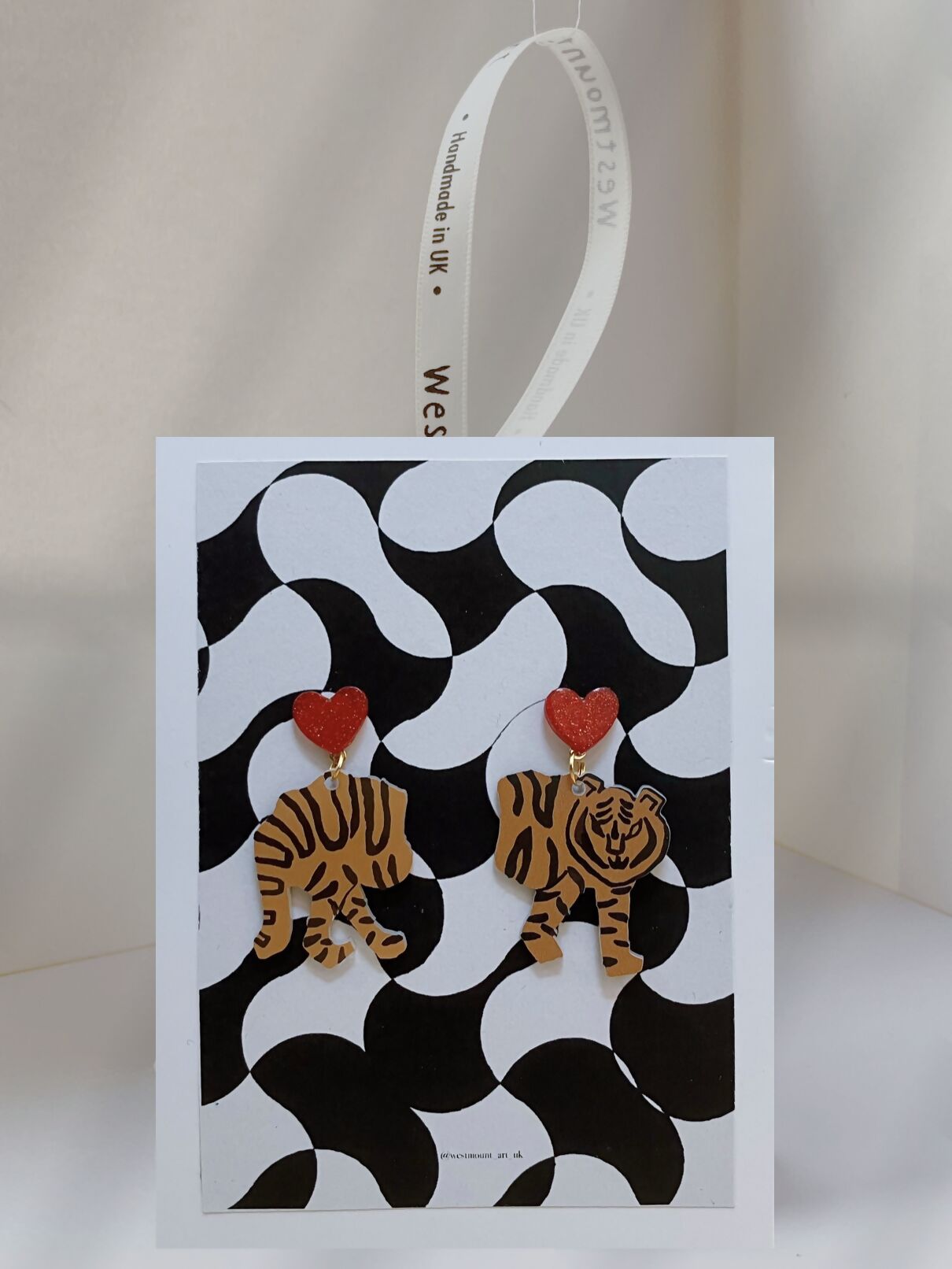 Handmade Tiger Earrings