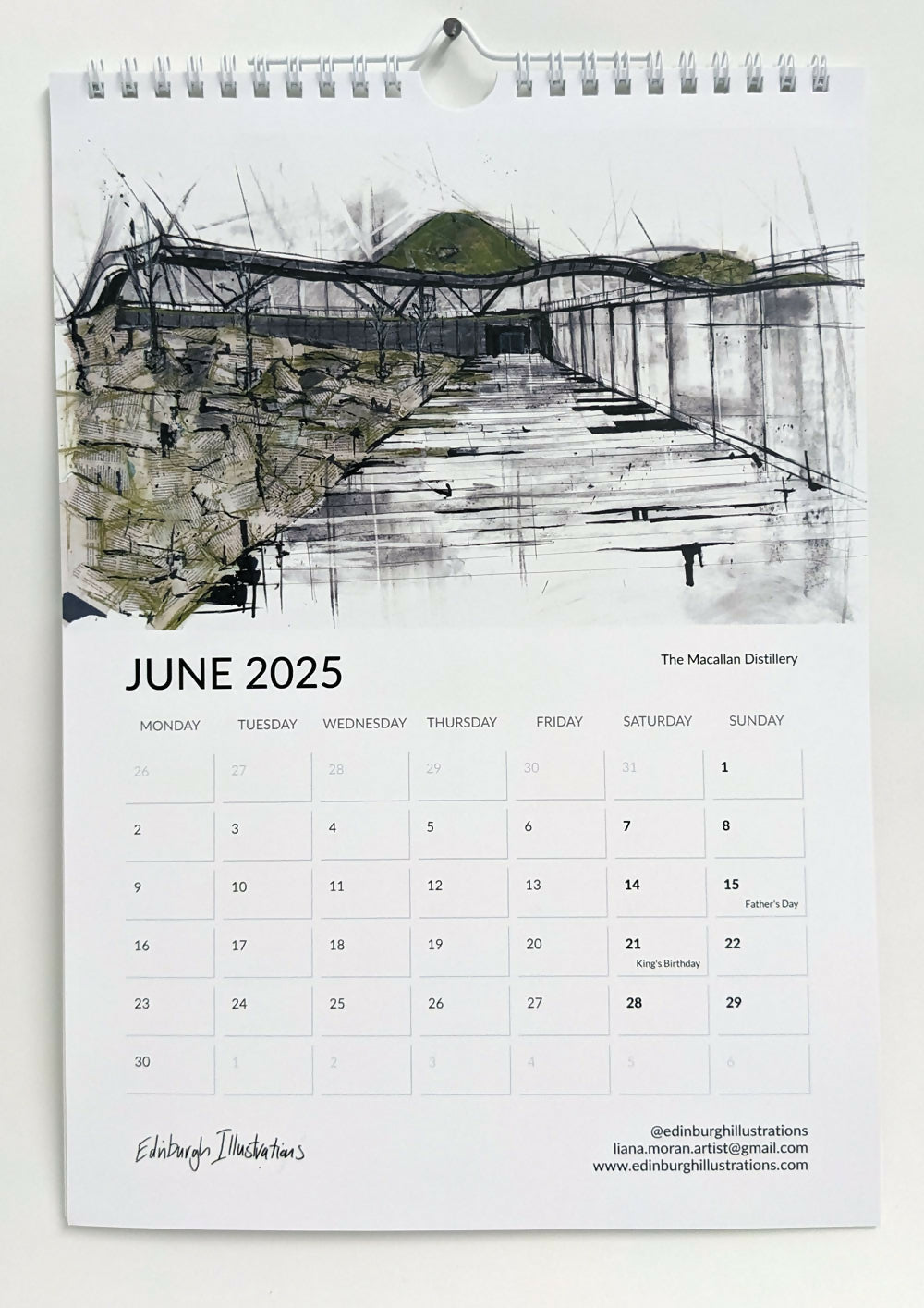 Distilleries of Scotland 2025 Calendar