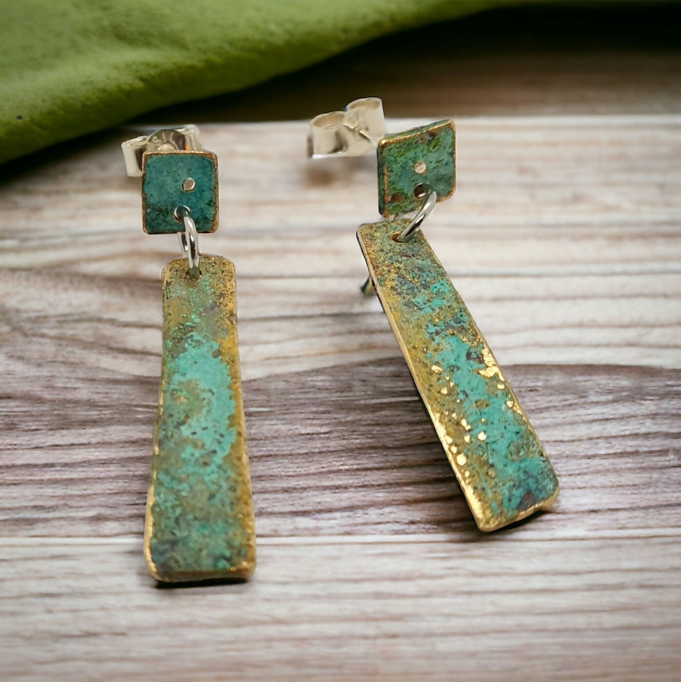 Drop earrings, Geometric Found-beneath