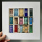 ‘Old Doors of Porto’ signed square mounted print 30 x 30cm FREE DELIVERY