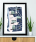 Glasgow East End Illustrated Map Print