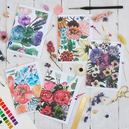 Blank Floral Greetings Cards