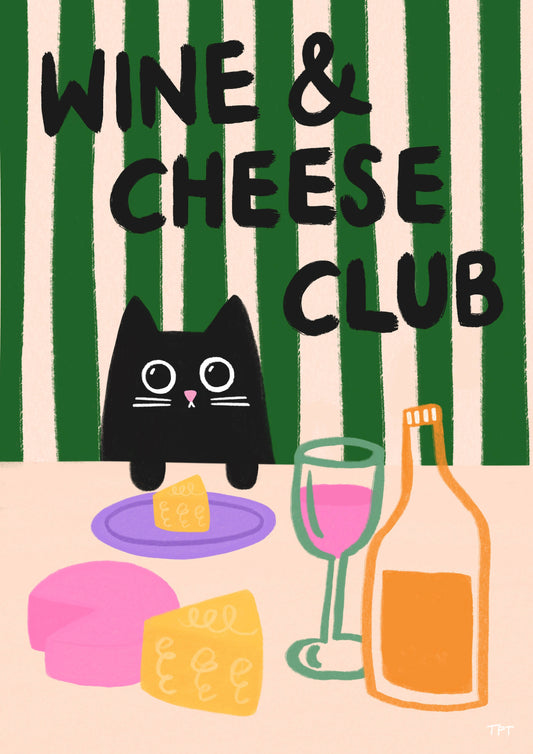 Wine & Cheese Club Print