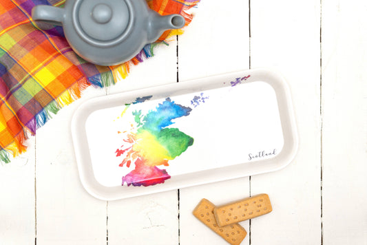 Scotland Watercolour Map Snack Tray