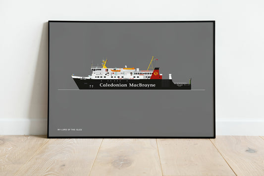 MV Lord of the Isles (Mallaig, Lochboisdale) - Illustration (A4)