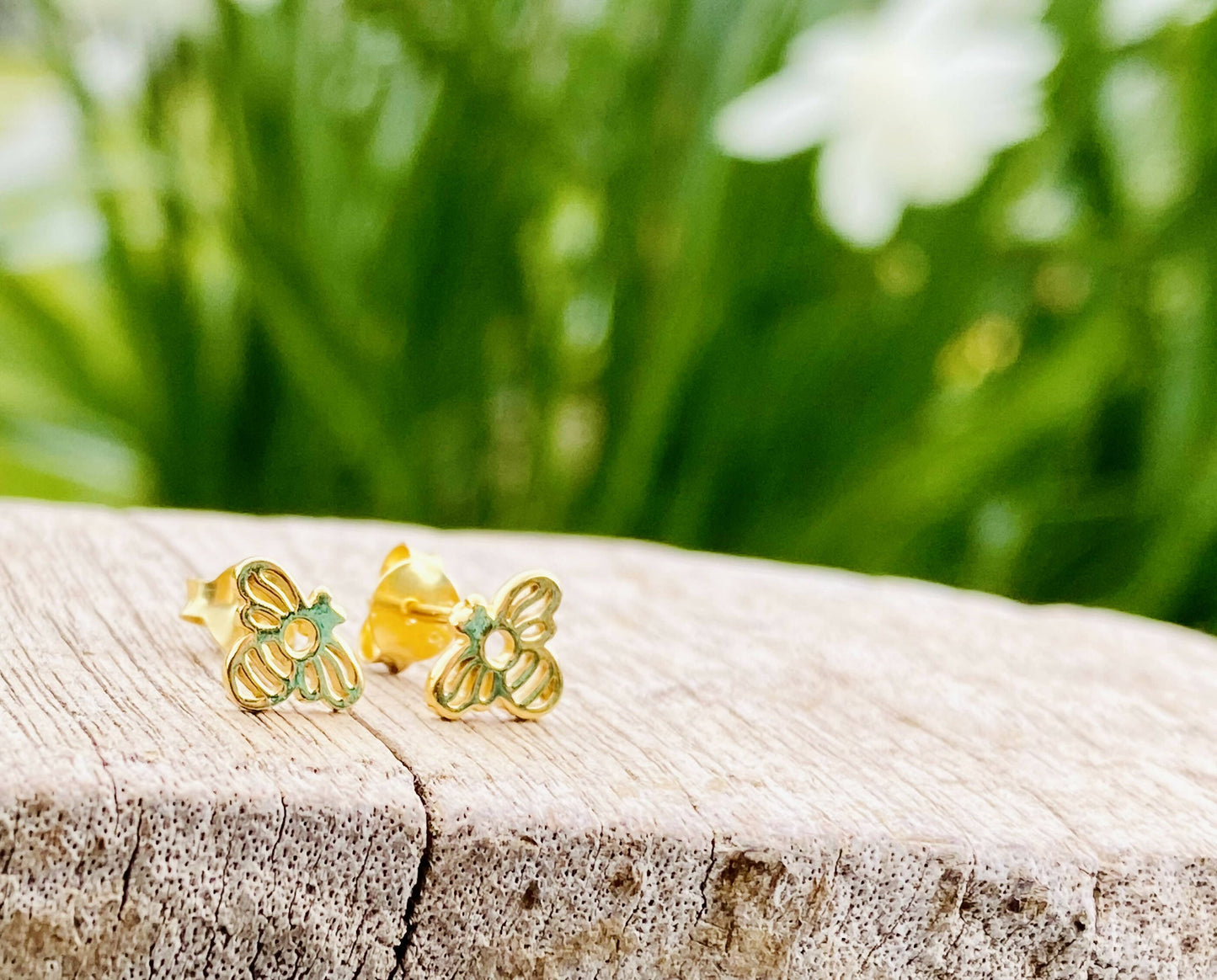 Cut-Out Bee Earrings