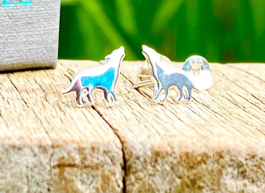 'Cry Wolf' Dog Stud Earrings