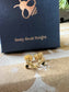 Gold Bee & Black Crystal Stud Earrings