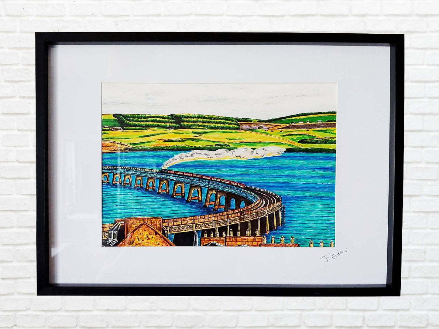 Tay Rail Bridge, Fife framed/ unframed art print