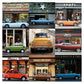 ‘Classic Cars around Glasgow’ signed square mounted print 30 x 30cm