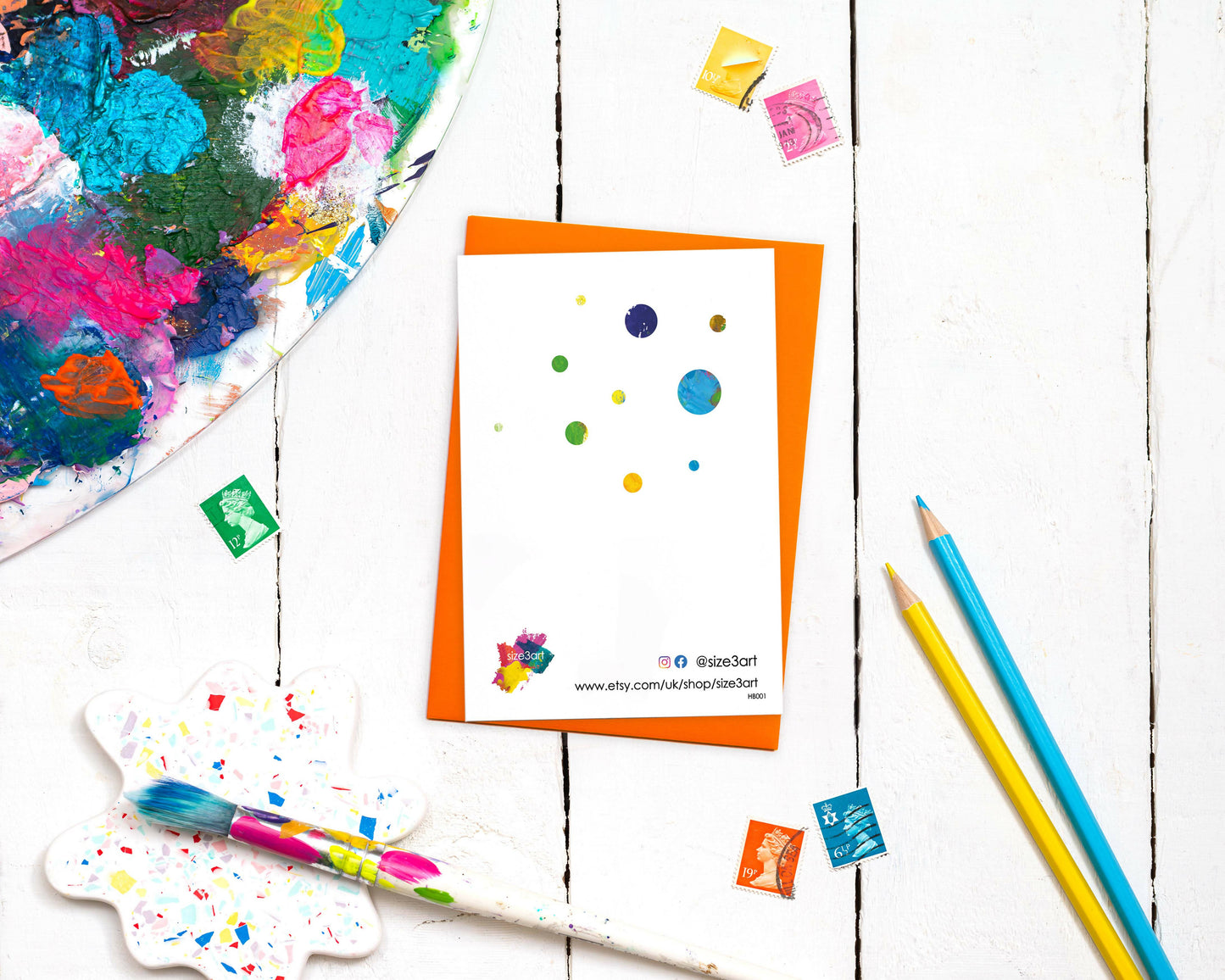 Birthday Card - Colourful Spots