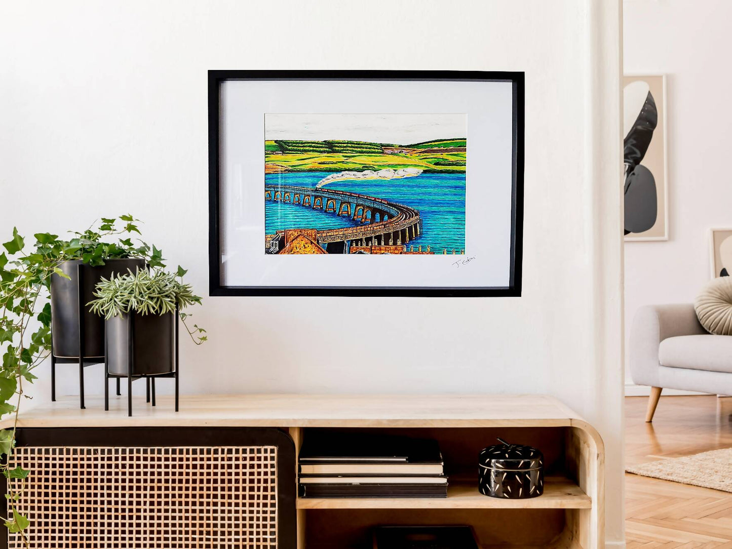 Tay Rail Bridge, Fife framed/ unframed art print