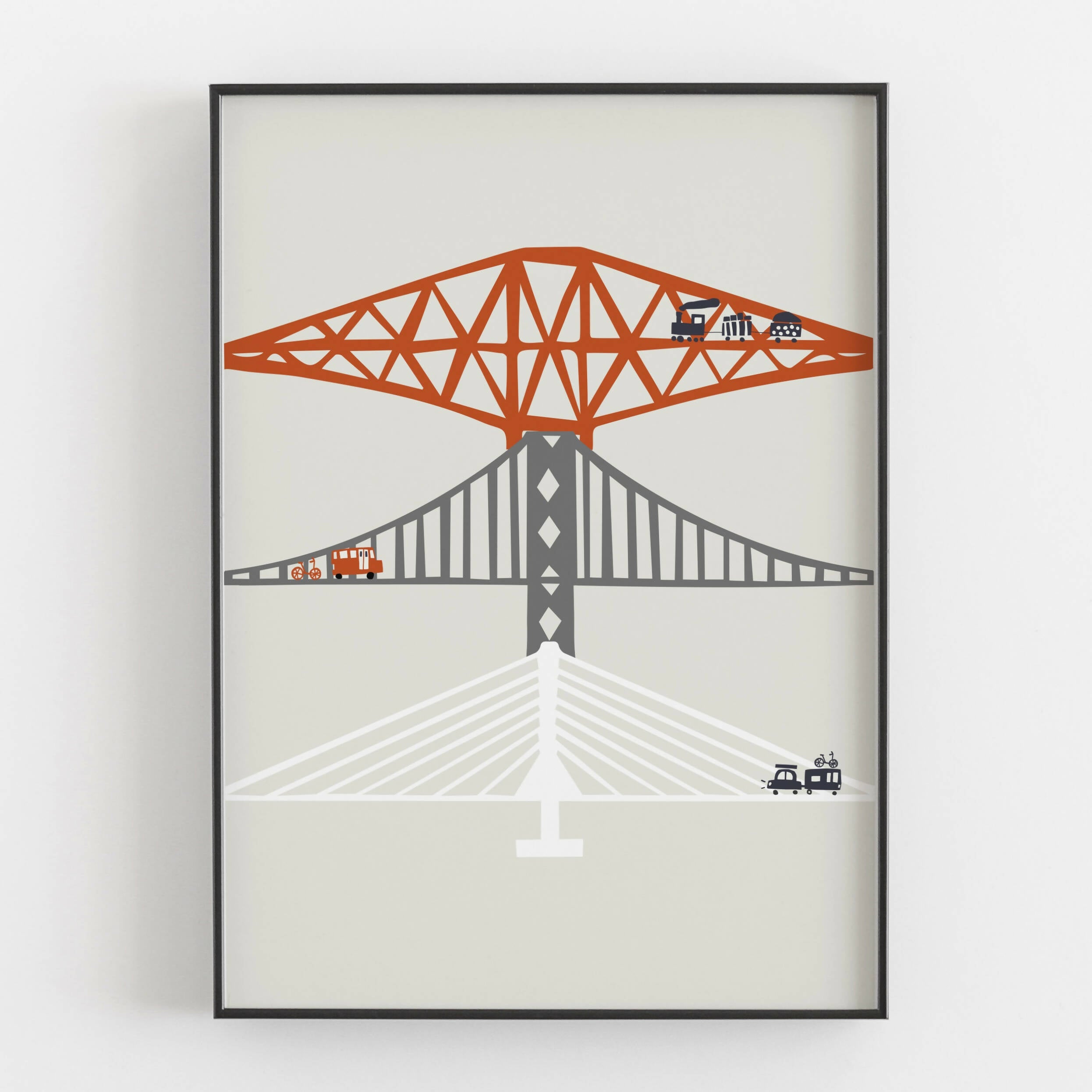 The Forth Bridges Art Print – Scottish Design Exchange