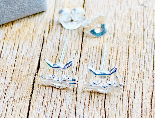 'What's New Pussy Cat' Cat Stud Earrings