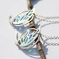 Plique-a-jour enamel fairy wing necklace