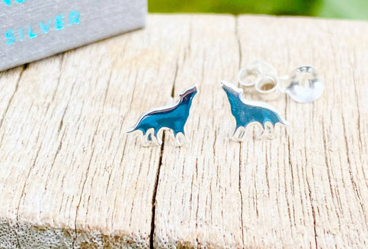 'Cry Wolf' Dog Stud Earrings