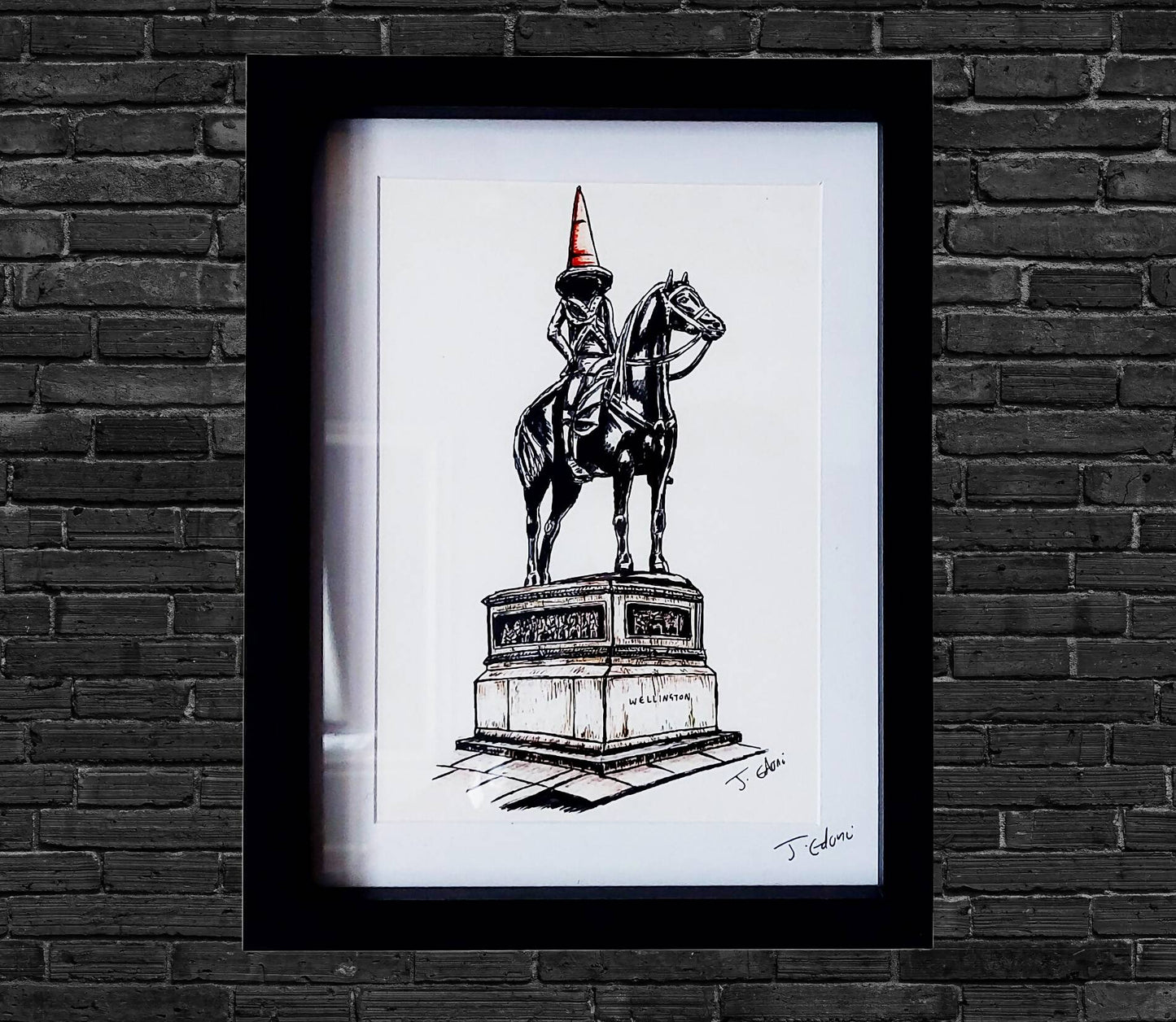 Glasgow Duke of Wellington Framed Art Print