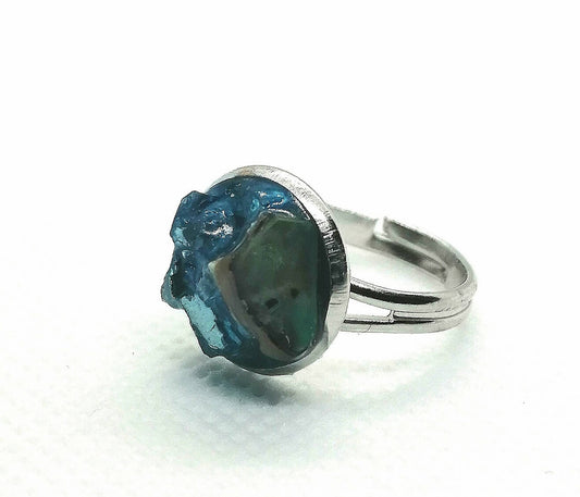 Blue Glass Ring